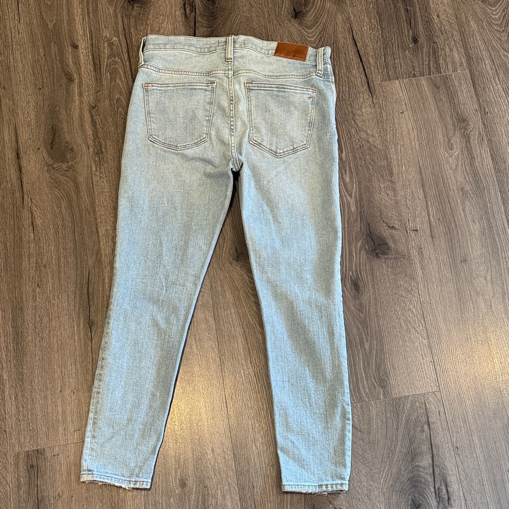 Madewell Light Blue Minor Distress Skinny Jeans with Button Fly Versatile Chic